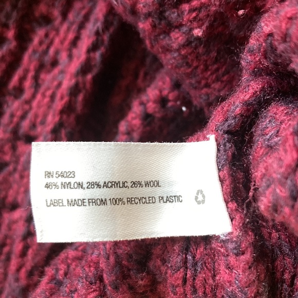 Gap sweater women’s sz L cable knit crew neck multi color navy purple mulberry - Picture 3 of 3